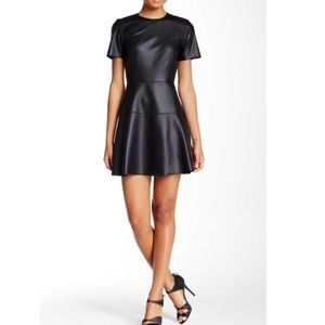 Black Leather Fit&Flare Dress - Perfect Condition!
